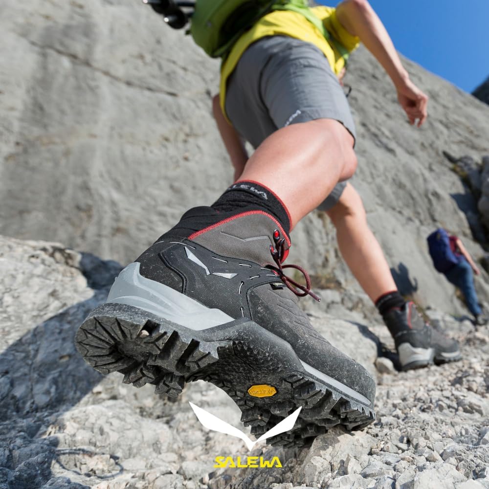 Salewa Mountain Trainer Mid Gore-Tex® Men's Shoes 8 UK Asphalt Fluo Orange