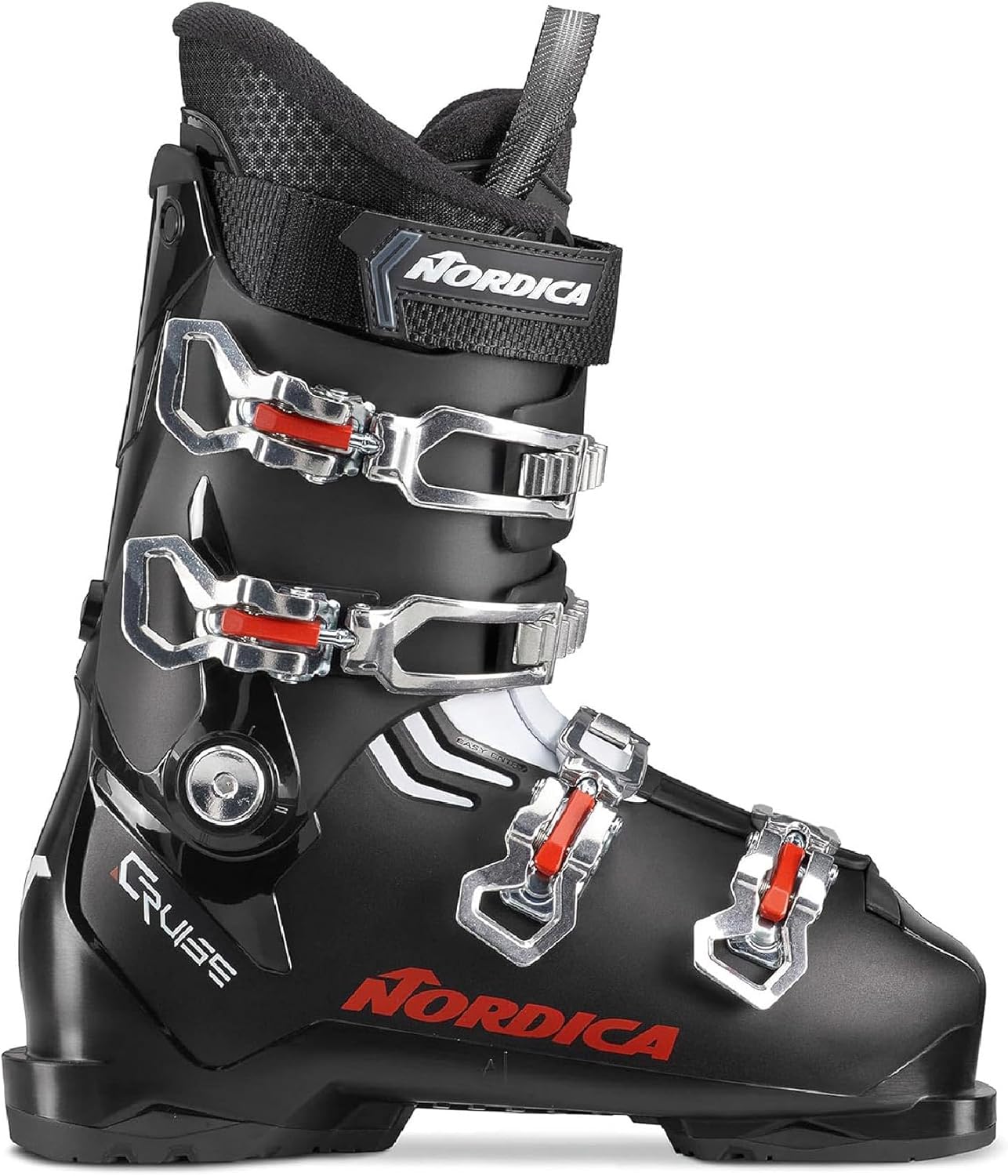 Nordica The Cruise Men's Comfort Fit All Mountain Alpine Ski Boots 31.5 Black / White / Red