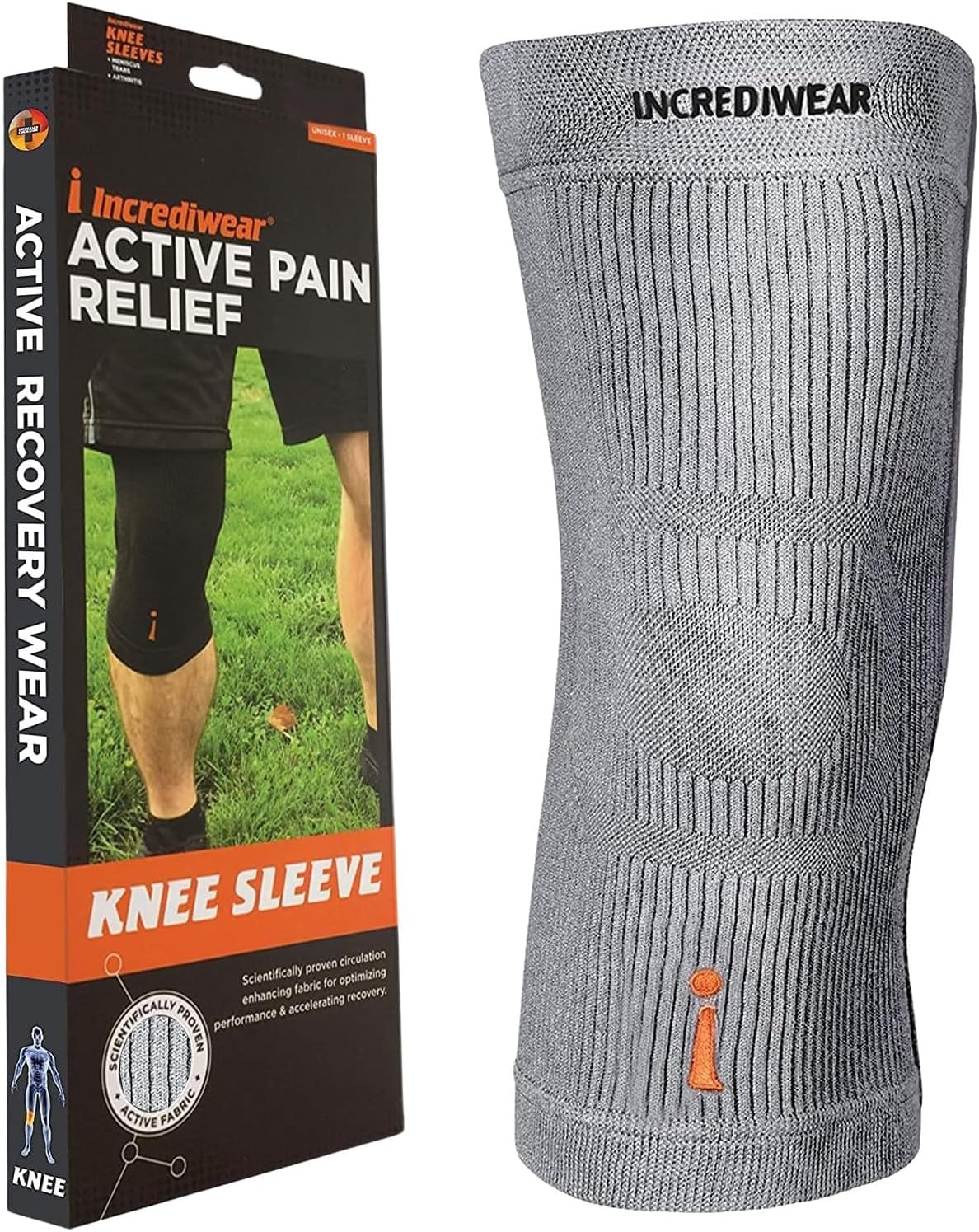 Knee Sleeve – Knee Braces for Knee Pain, Joint Pain Relief, Swelling, Inflammation Relief, and Circulation, Knee Support for Women and Men Large Grey