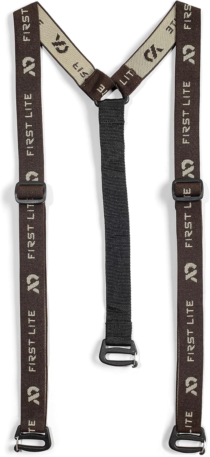 Suspenders - Adjustable Stretch Nylon Pant Suspenders Brown/Tan