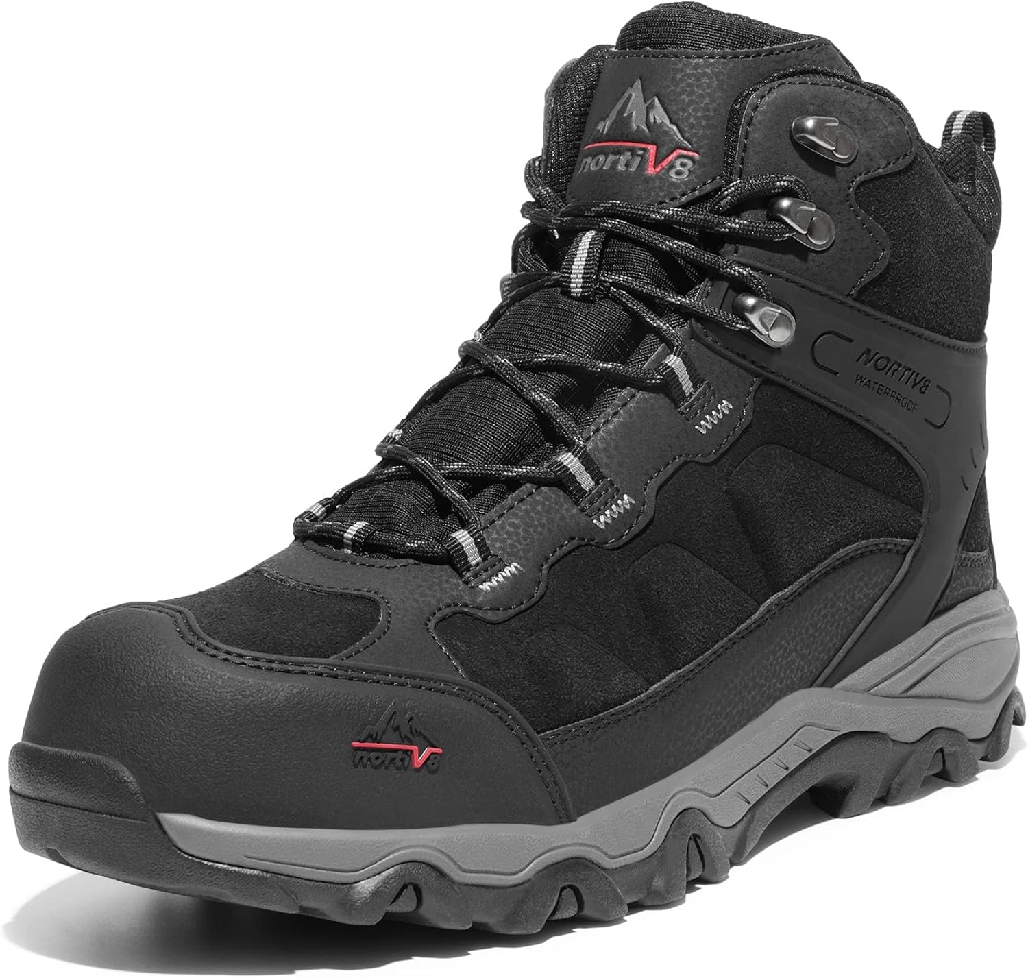 Waterproof Steel Toe Boots for Men Slip Resistant Safety Industrial Boots 9 Black