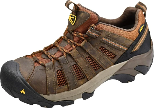 Men’s Flint Low Steel Toe Work Shoes 11 Cascade Brown/Caramel Cafe