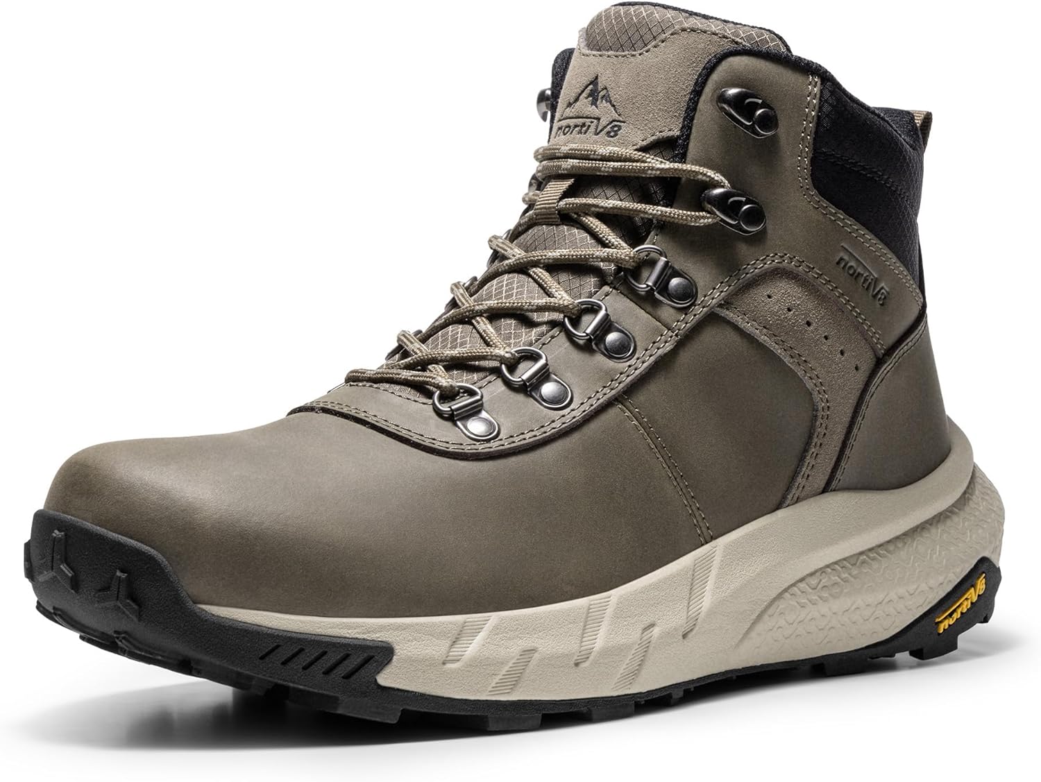 Men's Waterproof Hiking Boots Lightweight Outdoor Mid Trekking Leather Shoes DriftShield 13 Olive