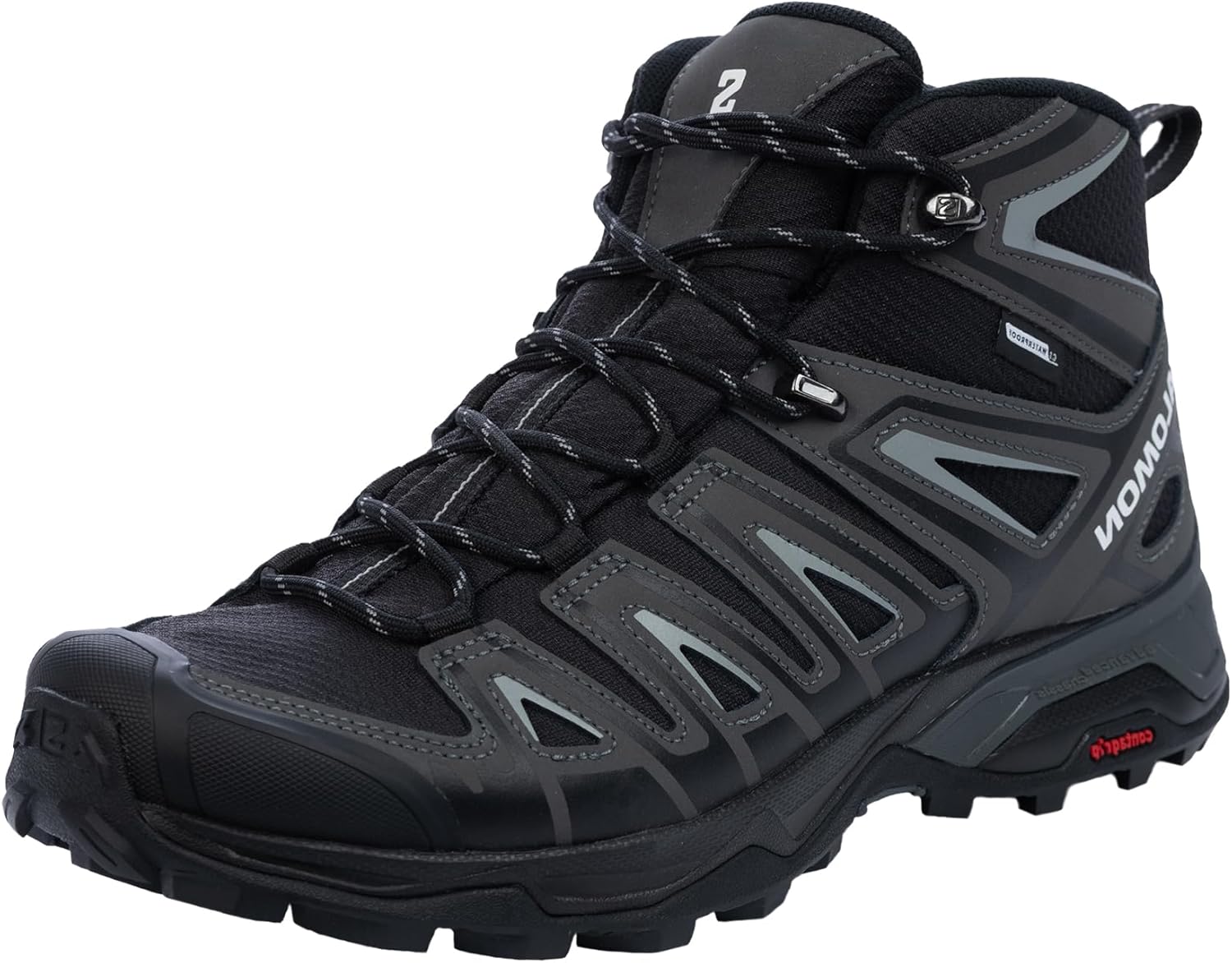 Men's X Ultra Pioneer Mid Climasalomon Waterproof Hiking Boot Black/Magnet/Monument 12