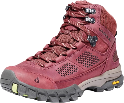 Women's Talus Mid Waterproof Hiking Boot 9 Rum Raisin/Green Glow