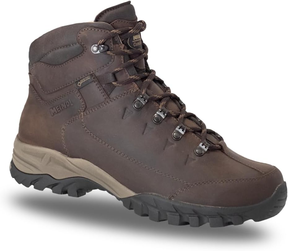 Meindl Men's Comfort-Fit Light Hiker - Gore-Tex Waterproof Hiking Boots - Walking Boots - Wide Toe Box - Made in Italy, Brown 10.5 Wide Brown