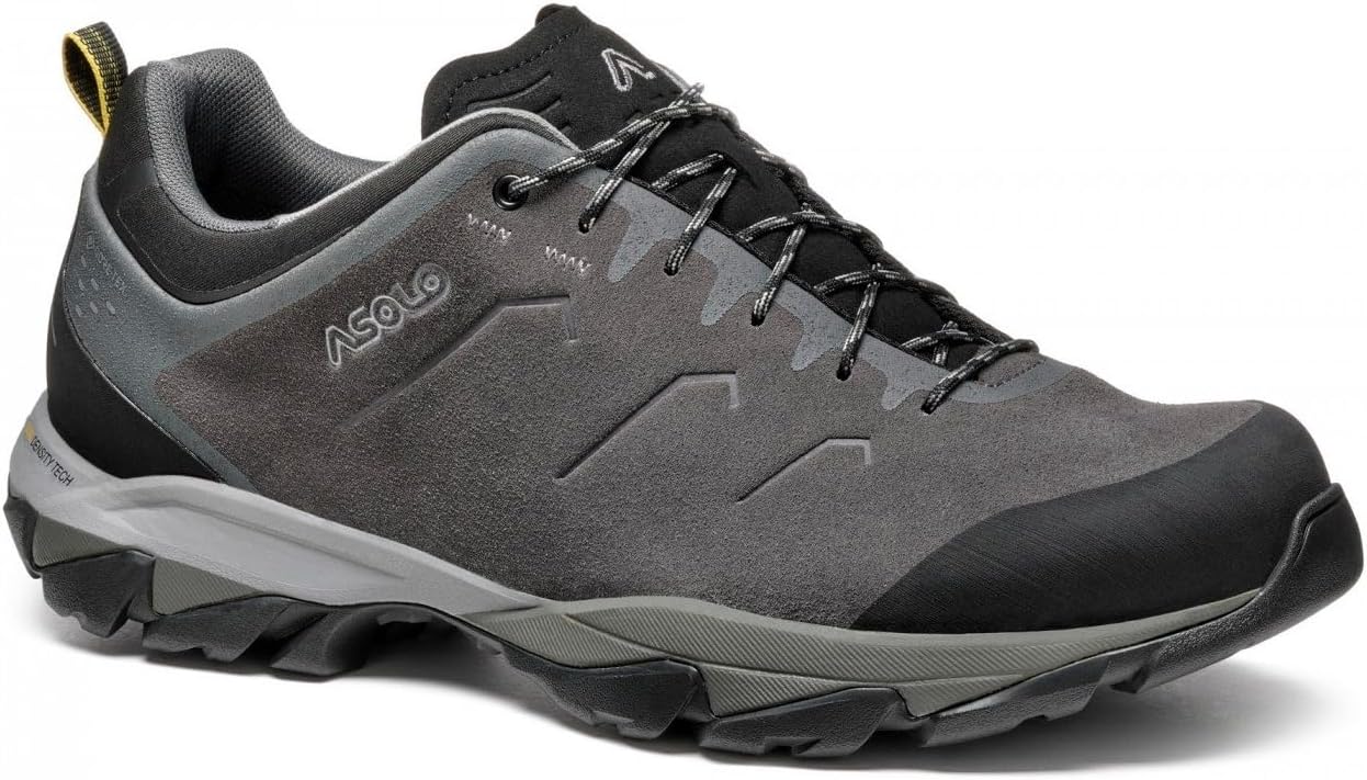 ASOLO Men's ACADIA LTH GTX Lightweight Breathable Water-Resistant Suede Lace-Up Hiking Trekking Boots, High-Traction Outsole 10.5 Graphite/Black