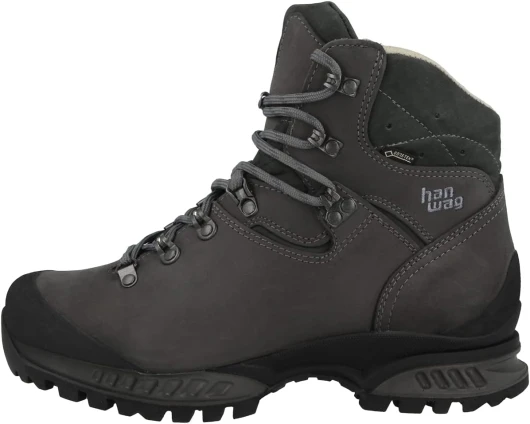 Hanwag Men's High Rise Hiking Shoes 9.5 UK Grey Asphalt Black 64