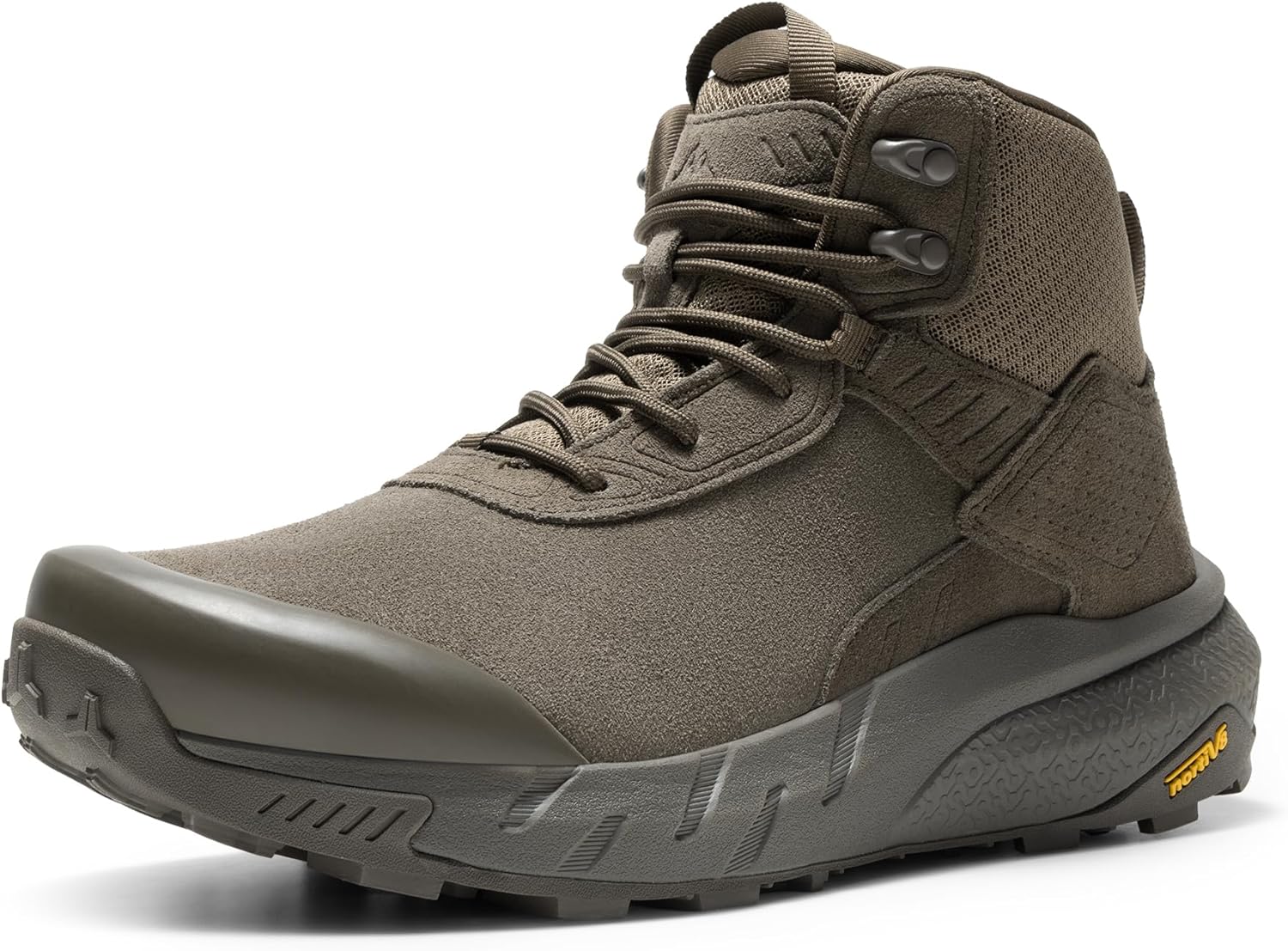 Men's Waterproof Military Tactical Work Boots Leather Motorcycle Combat Lightweight Non-Slip Hiking Boots for Men Defender 9.5 Coffee-6 Inches