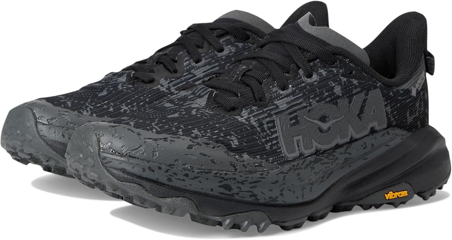 HOKA Women's Speedgoat 6 GTX Sneaker 6 Black/Outer Orbit