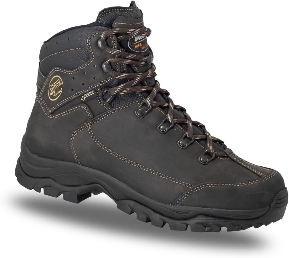 Meindl Men's MFS-Vakuum Light Hiker - Gore-Tex Waterproof Hiking Boots - Backpacking Boots - Integrated Memory-Foam-System -All Leather - Made in Italy 10.5 Dark Brown