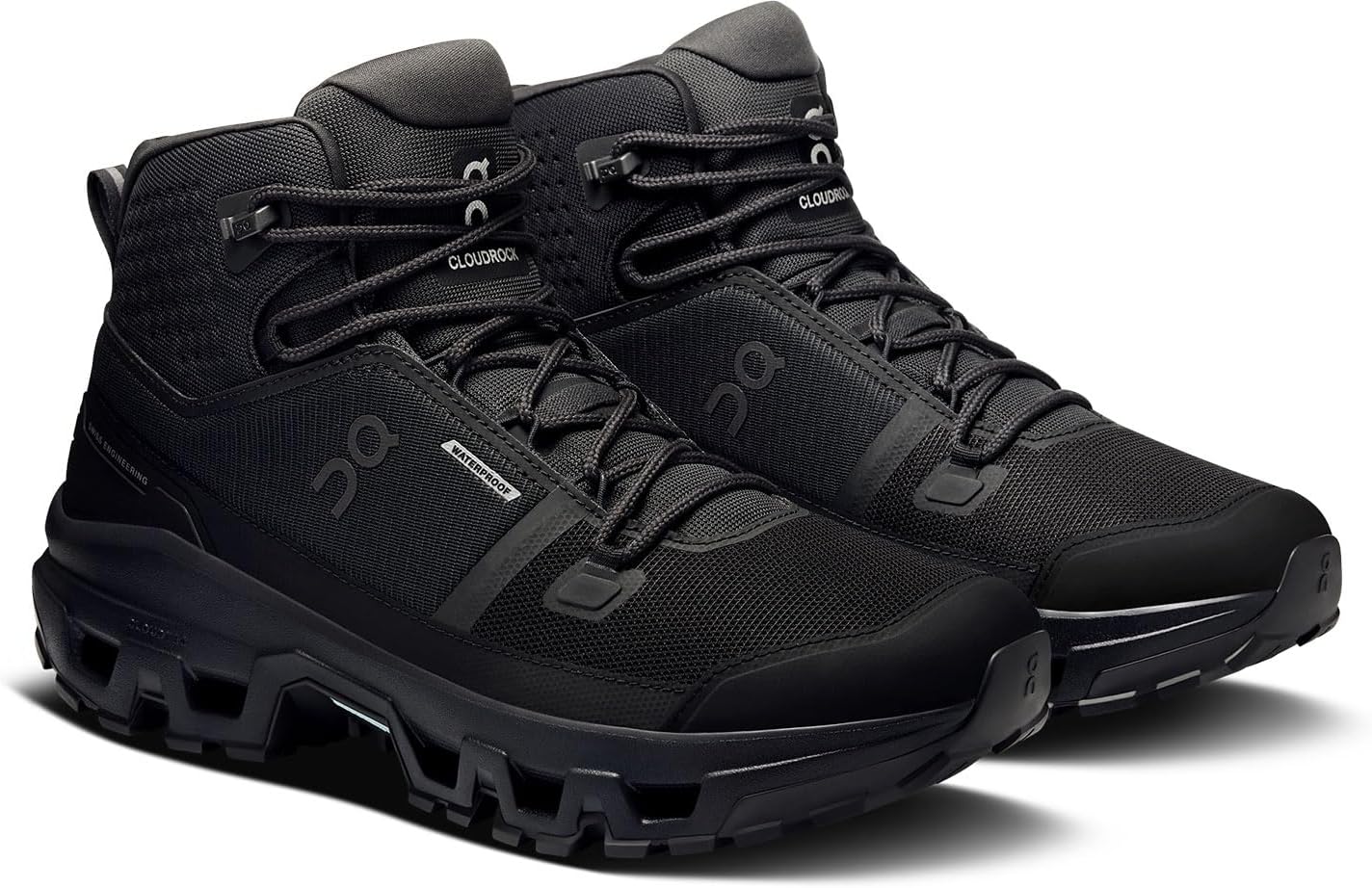 On Men's Cloudrock Mid Waterproof Sneaker 11 Black/Black