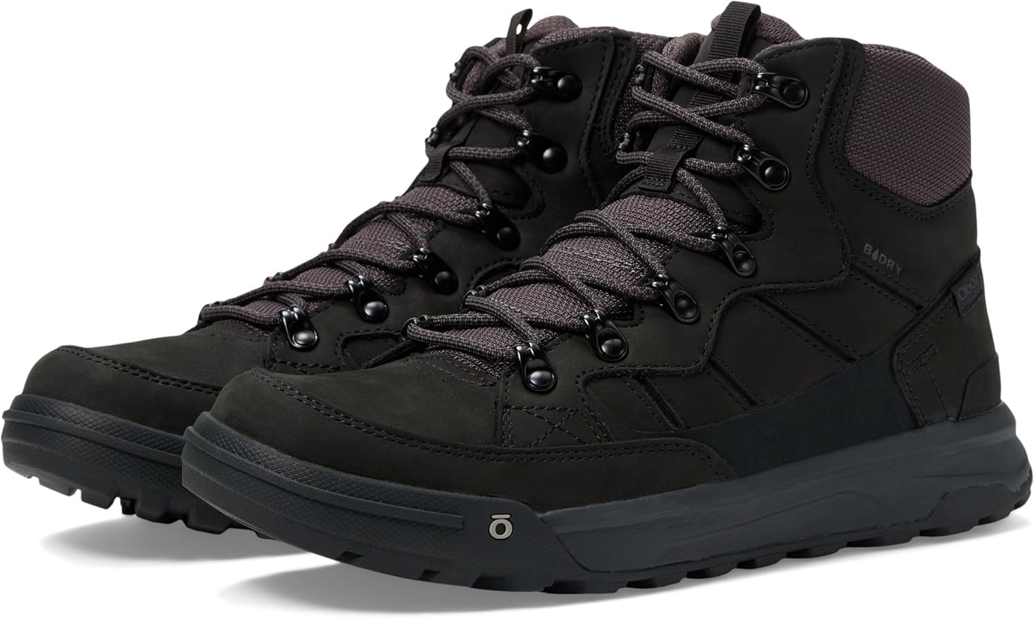 Men's Burke Mid Leather B-Dry Waterproof Hiking Boot 12 Black Sea