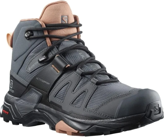 Women's X Ultra 4 Mid Gore tex Hiking Boots Ebony/Mocha Mousse/Almond Cream 7.5