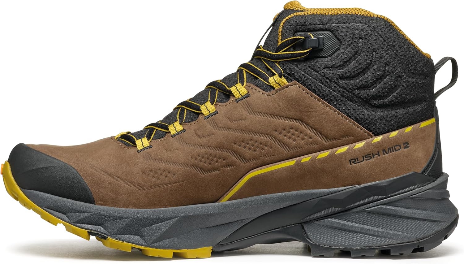 Men's Rush 2 Pro Mid GTX Waterproof Gore-Tex Lightweight Hiking Boots 9 Brown/Sulphur