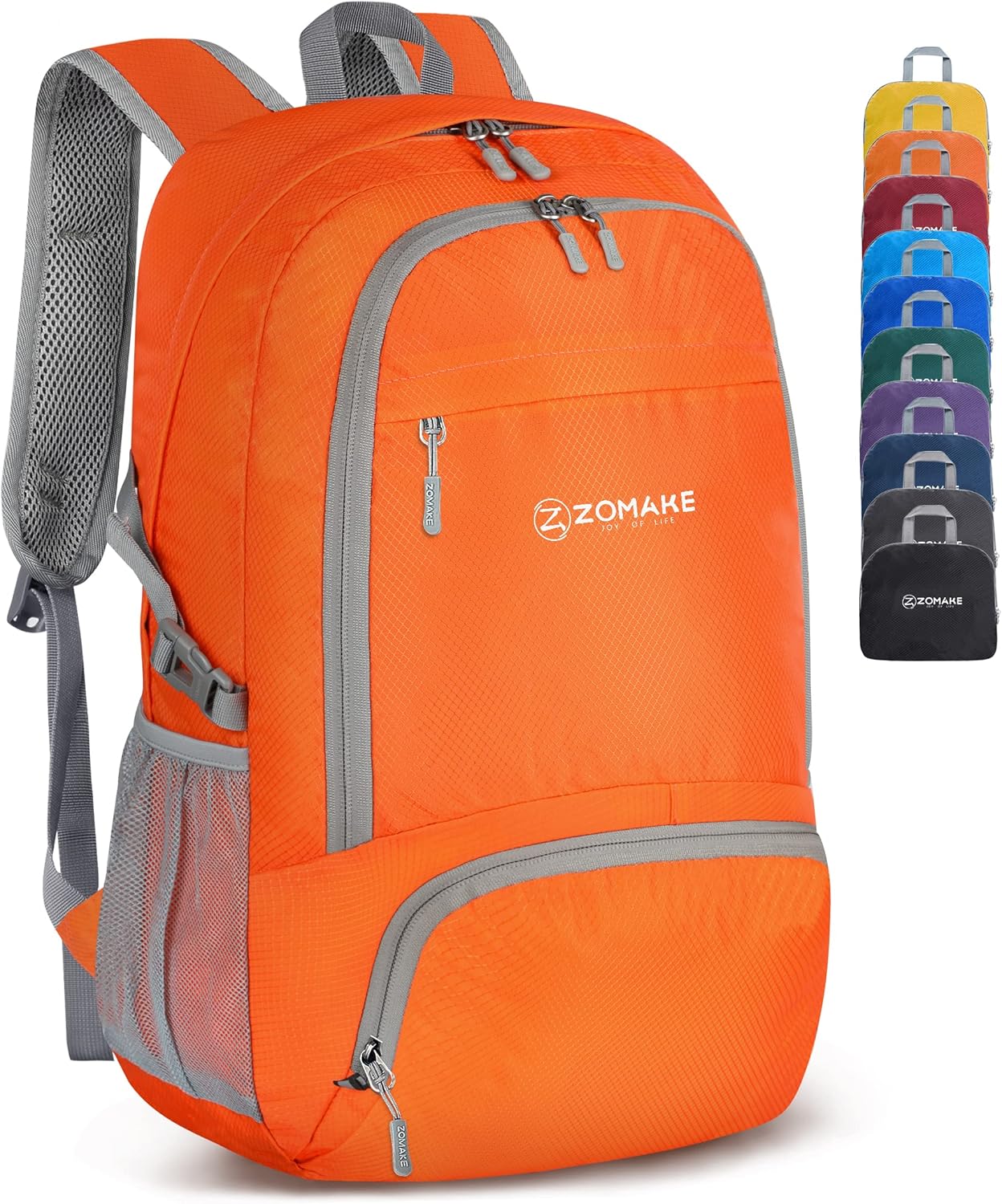 Lightweight Packable Backpack 30L, Foldable Hiking Backpacks Water Resistant Compact Folding Daypack for Travel(Orange) Medium Orange
