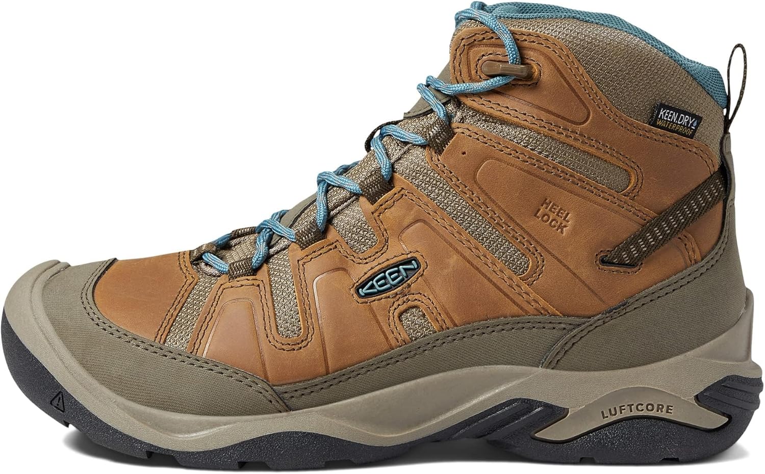 Women's, Circadia Mid Waterproof Hiking Boot 9 Toasted Coconut/North Atlantic