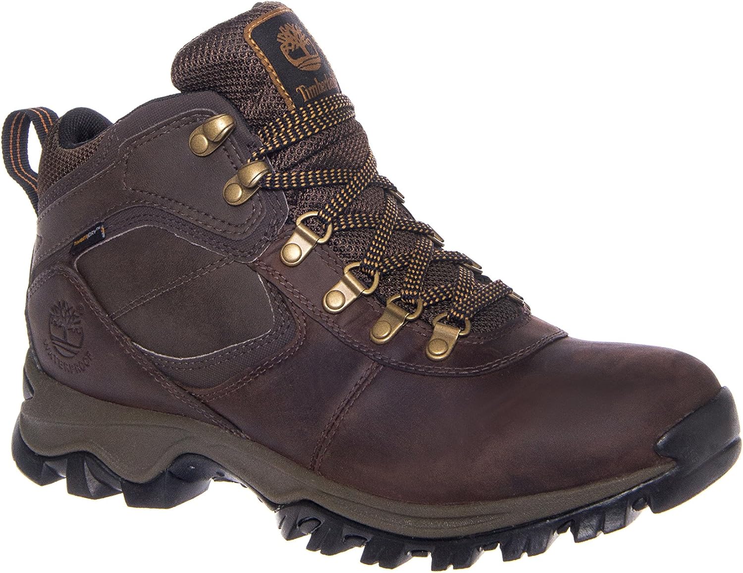 Mens Anti-Fatigue Hiking Waterproof Leather Mt - Maddsen 11 Dark Brown Full Grain