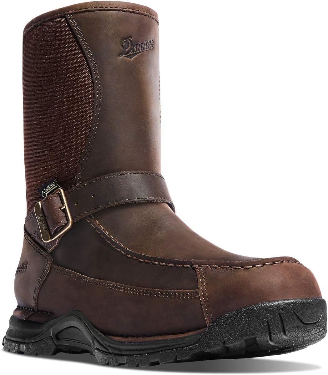 Sharptail 10” Rear-Zip Hunting & Upland Hiking Boots for Men - Waterproof Full-Grain Leather & 900D Nylon with Gore-Tex & Traction Outsole 13 Dark Brown