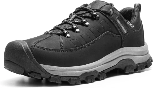 Men's Waterproof Hiking Shoes Non-Slip Trekking Trail Shoes Lightweight Durable Outdoor Work Shoes Bluff 10.5 Black