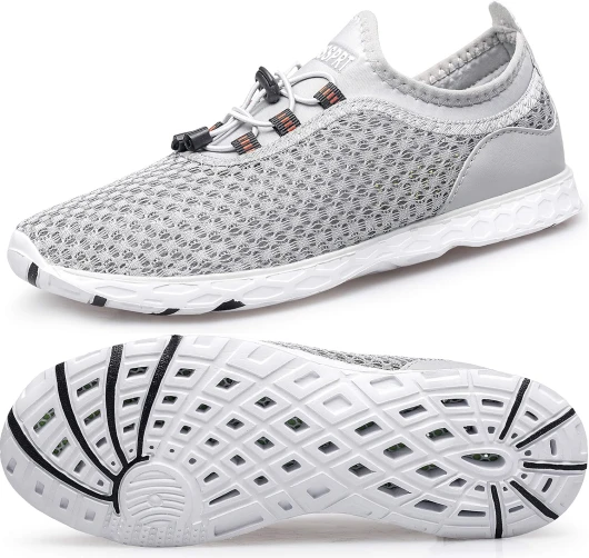 Women's Water Shoes Quick Drying Sports Aqua Shoes 8.5 Grey