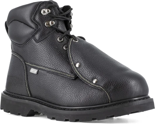 Iron Age Mens Groundbreaker 6 Inch Electrical Steel Toe External Met Guard Work Safety Shoes Casual - Black 12 Wide Black