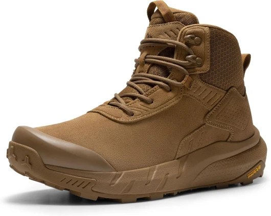 Men's Waterproof Military Tactical Work Boots Leather Motorcycle Combat Lightweight Non-Slip Hiking Boots for Men Defender 11 Coyote-6 Inches
