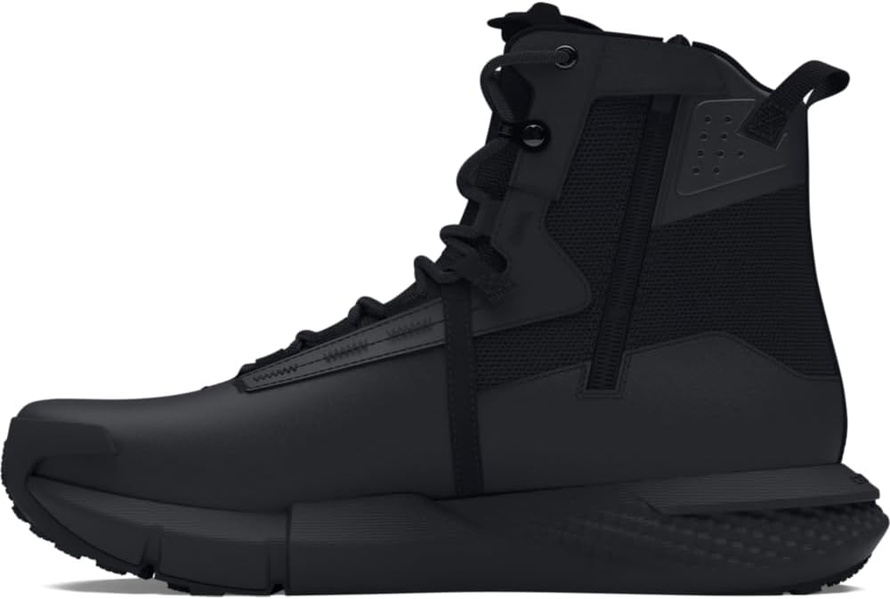 Men's Charged Valsetz Zip Waterproof Military and Tactical Boot 11 (001) Black/Black/Jet Gray