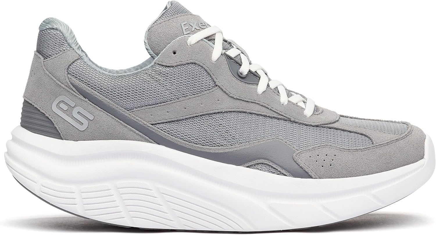 Men's Whirlwind 2 - Rocker Bottom Max Cushion Walking Shoe 11 Gray/Charcoal/White