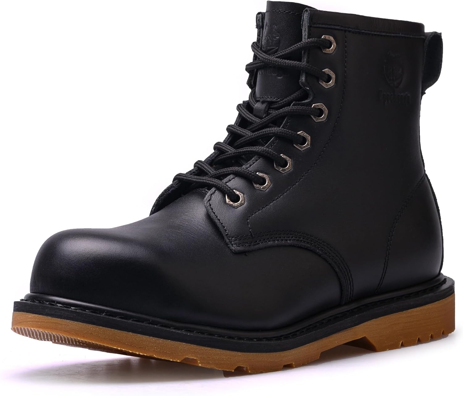 Steel Toe Classic Work Boots For Men,Industrial & Construction Fashion Durable Hiking Safety Shoes 6'' Puncture-proof Footwear Insulated 9 Black