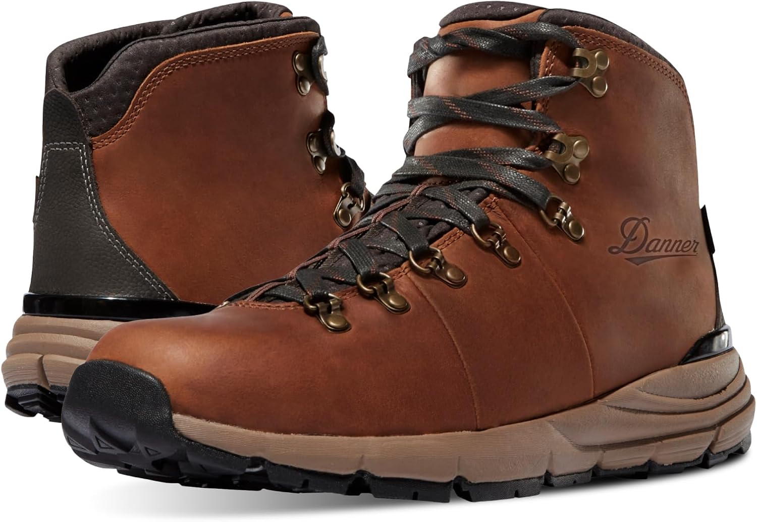 Mountain 600 Waterproof Hiking Boots for Men - Lightweight, Durable Upper with Breathable Lining, Shock-Absorbing Footbed & Traction Outsole 8 Wide Rich Brown