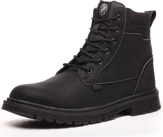 Steel Toe Boots for Men Comfortable Waterproof Construction Work Boots for Men Slip Resistant Lightweight Safety Shoes Botas de Trabajo Seguridad para Hombre 10.5 823-black