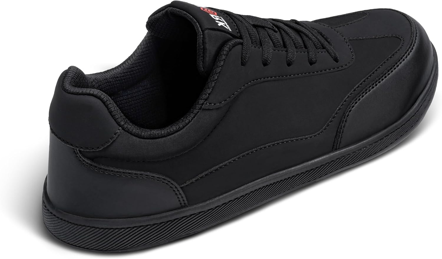 Steel Toe Skate Shoes Men Safety Work Sneakers Wide Toe Box Barefoot Zero Drop Non Slip Shoe 12 Classic Black