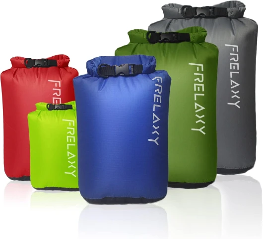 Dry Bag 3-Pack/5-Pack, Ultralight Dry Sack, Outdoor Bags Keep Gear Dry for Hiking, Backpacking, Kayaking, Camping, Swimming, Boating 5 Pack - Assorted Colors