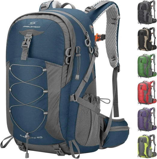 Hiking Backpack,Camping Backpack,40L Waterproof Hiking Daypack with Rain Cover,Lightweight Travel Backpack,Blue 40l Blue 40L Daypack Backpacks