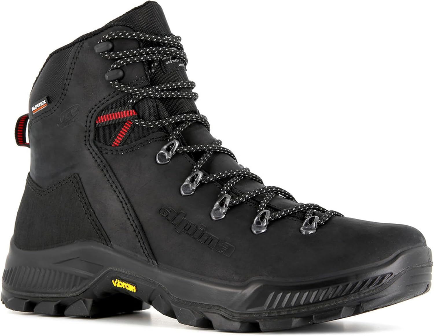 PRIMA Waterproof Hiking Work Boots - Classic Full Leather Ankle High - Breathable Membrane - Vibram - All Weather Shoes - Men's or Women's - Made in Europe 9.5 Black