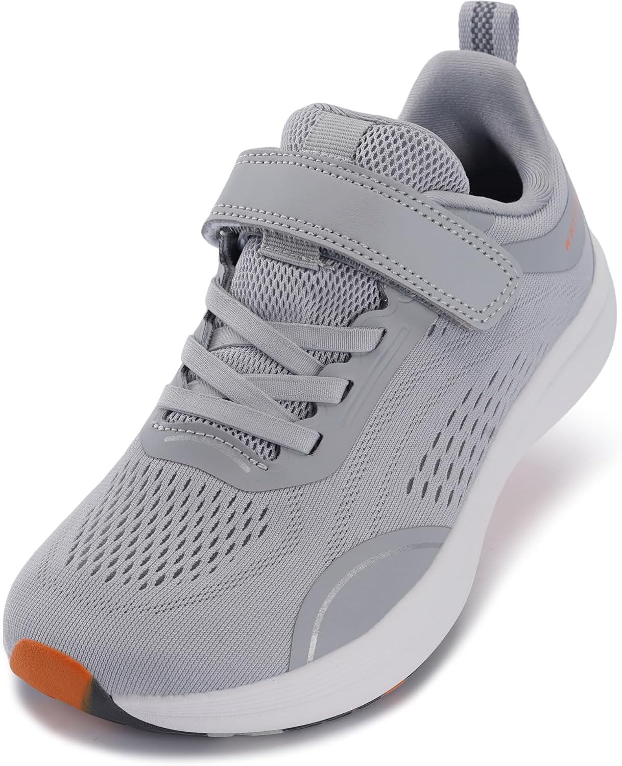 Little/Big Kids Zero Drop Running Shoes + Wide Toe Box Sneaker for Boys/Girls 2.5 Wide Big Kid Light Grey