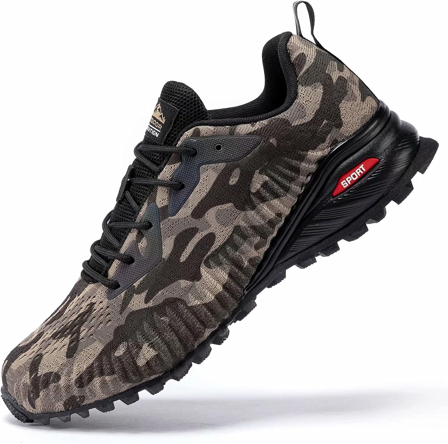 Men's Trail Running Shoes Fashion Walking Hiking Sneakers for Men Tennis Cross Training Shoe Outdoor Snearker Mens Casual Workout Footwear 15 Camouflage