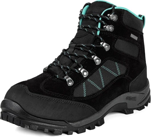 Hiking Boots Women Waterproof Ankle Support Womens Hiking Boots Backpacking Boots Breathable Non-slip Durable Boots for Outdoors 9 Black