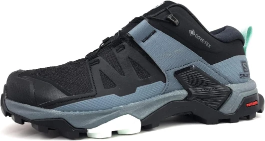 Women's X Ultra 4 Gore tex Hiking Shoes Black/Stormy Weather/Opal Blue 10