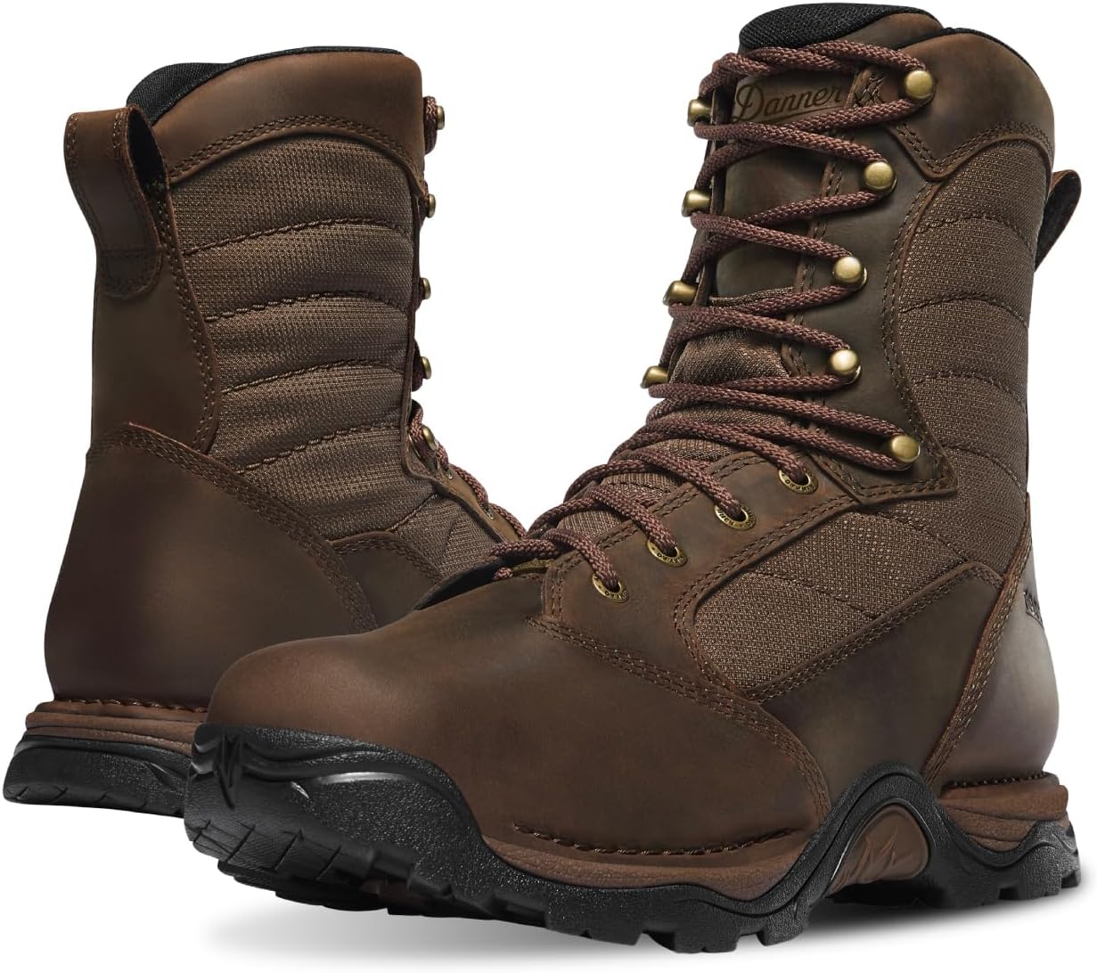 Pronghorn 8” Hunting Boots for Men - Waterproof Gore-Tex and Full-Grain Leather, Cushion Midsole, Torsion Shank, and Vibram Traction Outsole 10 Brown