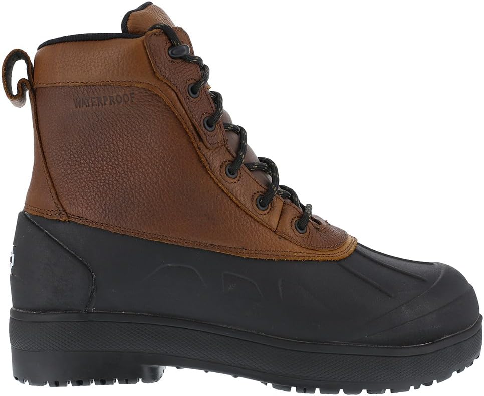 Iron Age Brown/Black Comp Toe EH, Waterproof Men's Boot 9 Wide Black and Brown