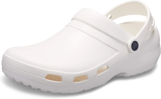 Unisex-Adult Specialist II Clogs, Slip Resistant Work Shoes 11 Women/9 Men White