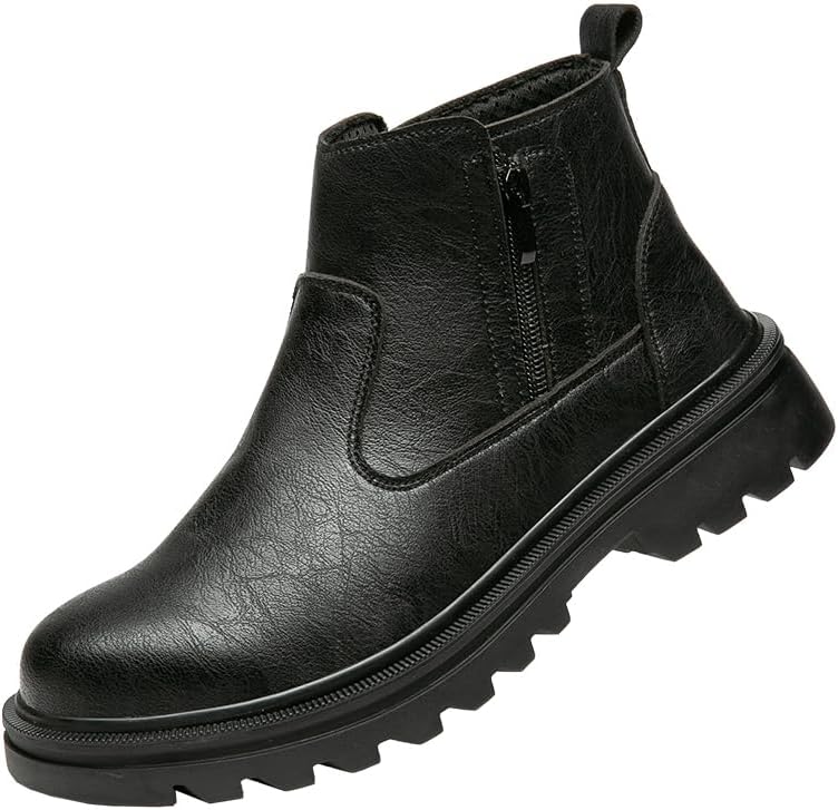 Steel Toe Boots for Men Women Lightweight Safety Boots Indestructible Construction Steel Toe Shoes for Men Composite Toe Boots 7 Women/5 Men 1 Black