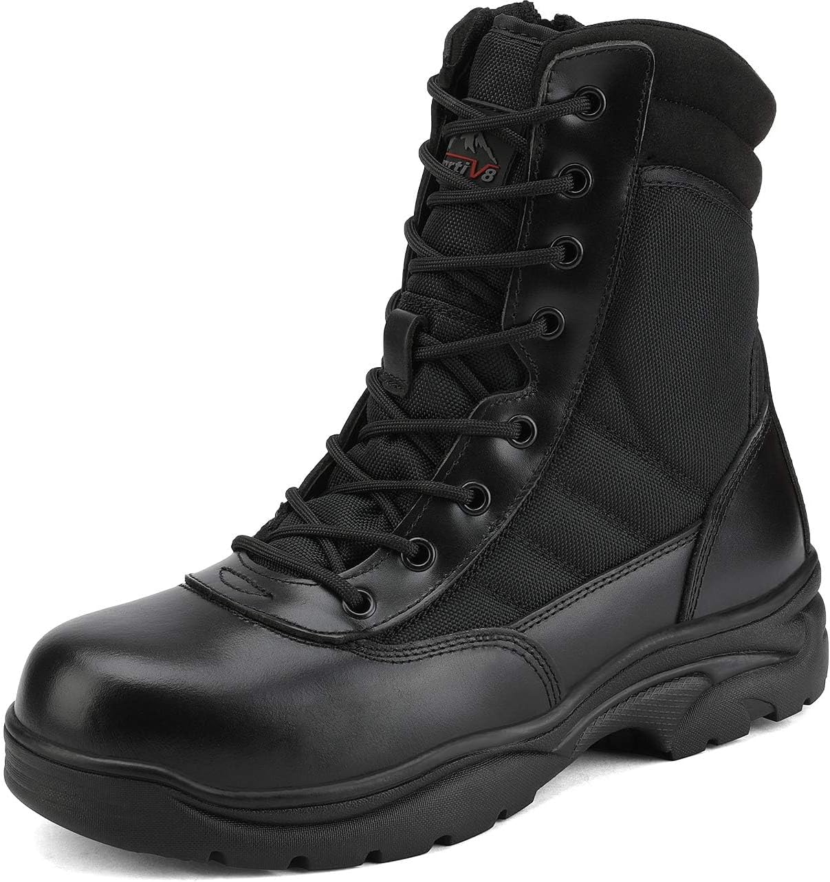 Steel Toe Boots for Men Safety Industrial & Construction Military Work Boots Slip Resistant ASTM F2413-18, TROOPER-STL 11 Black-t