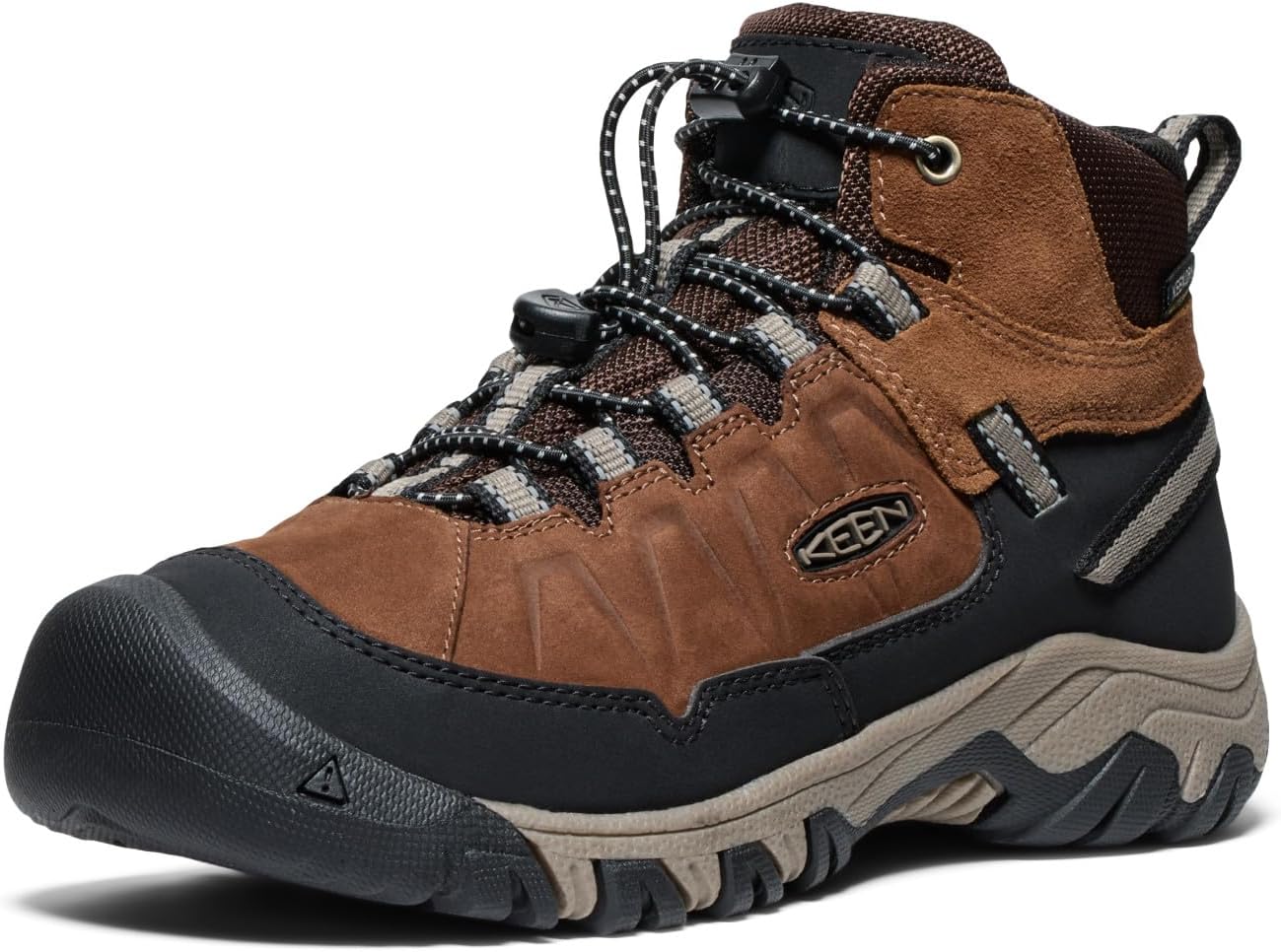 Kids' Targhee 4 Mid Height Durable Comfortable Waterproof Hiking Boot Bison/Brindle 8 Little Kid