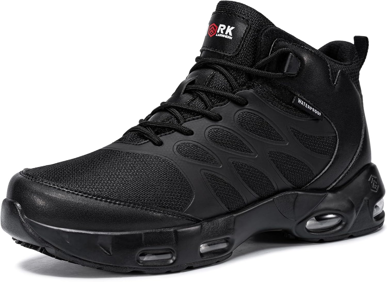 Men Non Slip Boots Restaurant Service Breathable Mesh Waterproof Outdoor Shoes Slip Resistant Work Ankle Boot Chef Zapatos Trabajo Casual Hiking Sneakers 11 Black