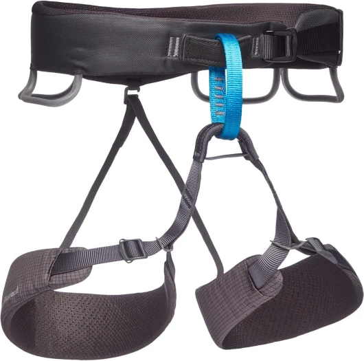 Men's Momentum Rock Climbing Harness Anthracite Medium