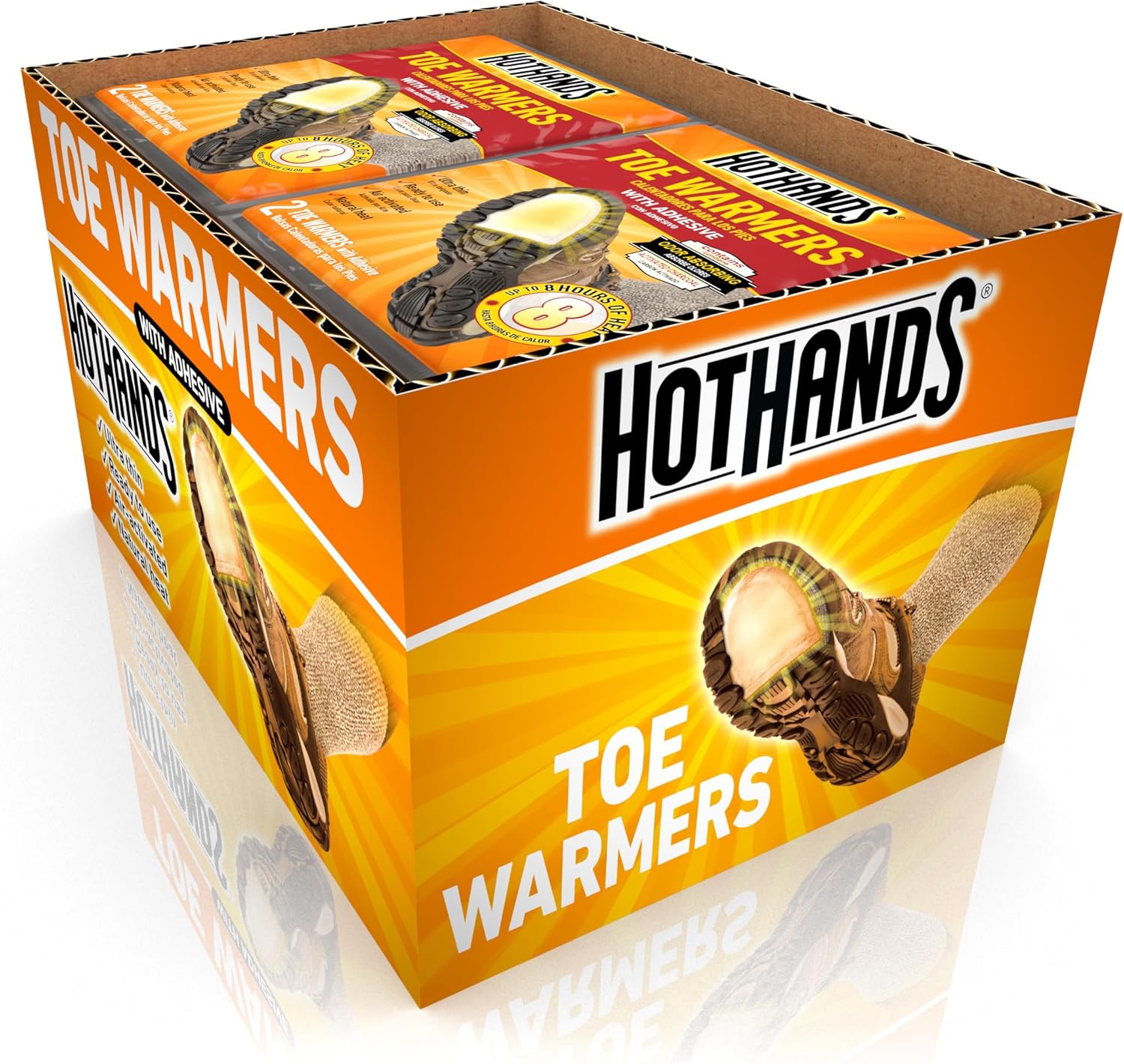 Toe Warmers - Long Lasting, Odorless, Air Activated - Up to 8 Hours of Heat - 20 Pair