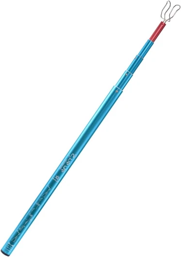 Stick Clip Up Rock Climbing Quickdraws Carabiners Climbing Accessories Grabber Reacher Tool Lightweight Extendable Blue